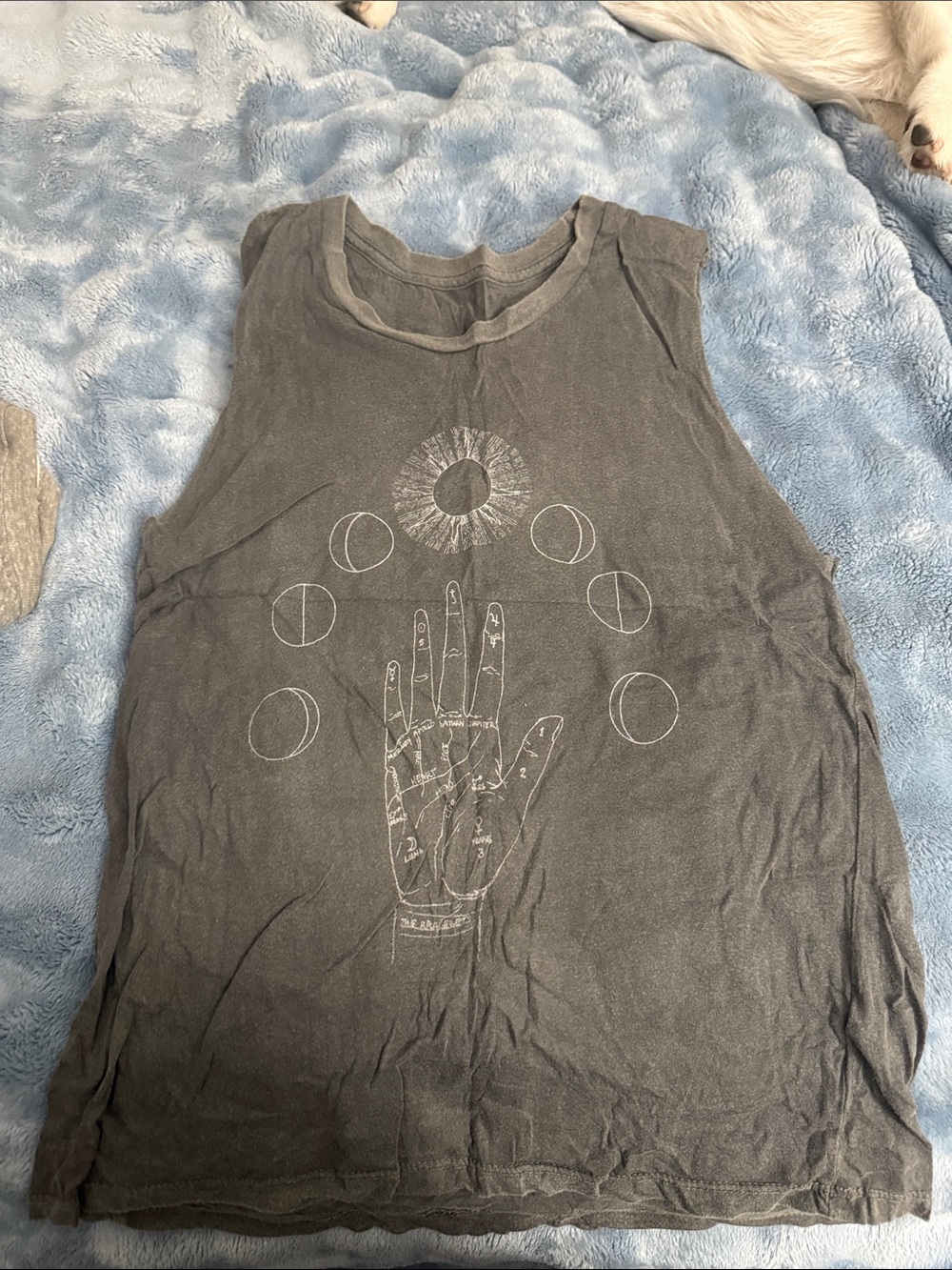 Sleeveless Graphic Tank with Moon Phases